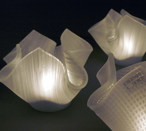 Tea lights, Sandblasted, Torben Jørgensen